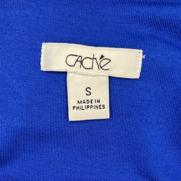 Cache Bright Blue Top with Embellishment Size S - Picture 5 of 7